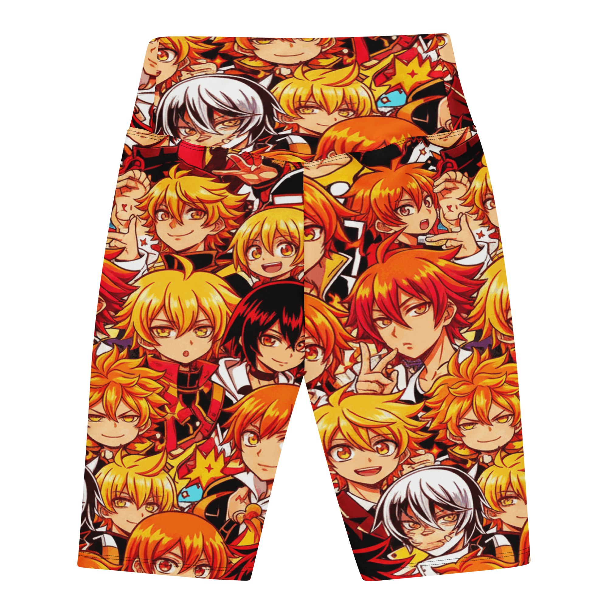 Anime Collage Fire Spirit Bike Shorts | GearBunch