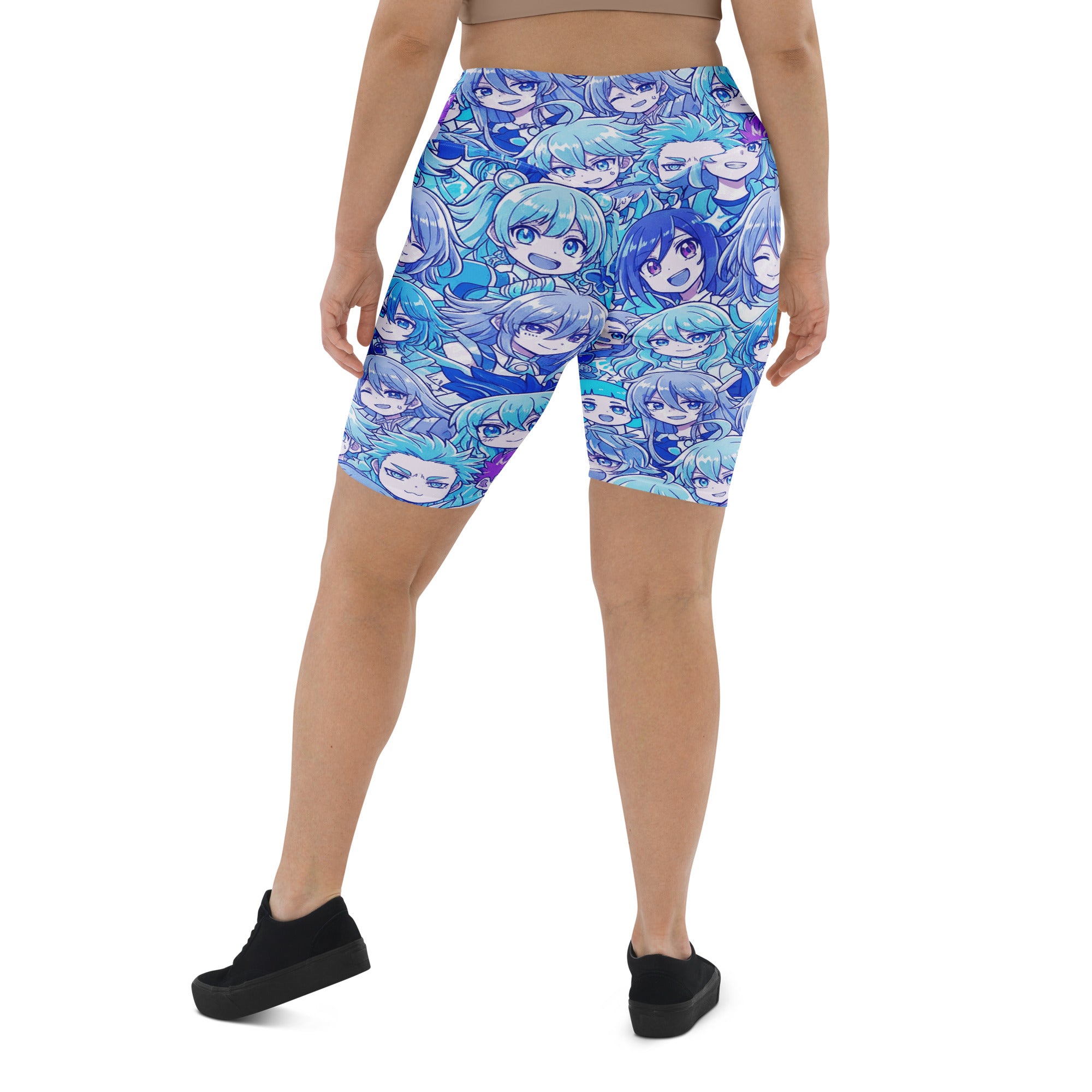 Anime Collage Ice Kingdom Bike Shorts | GearBunch