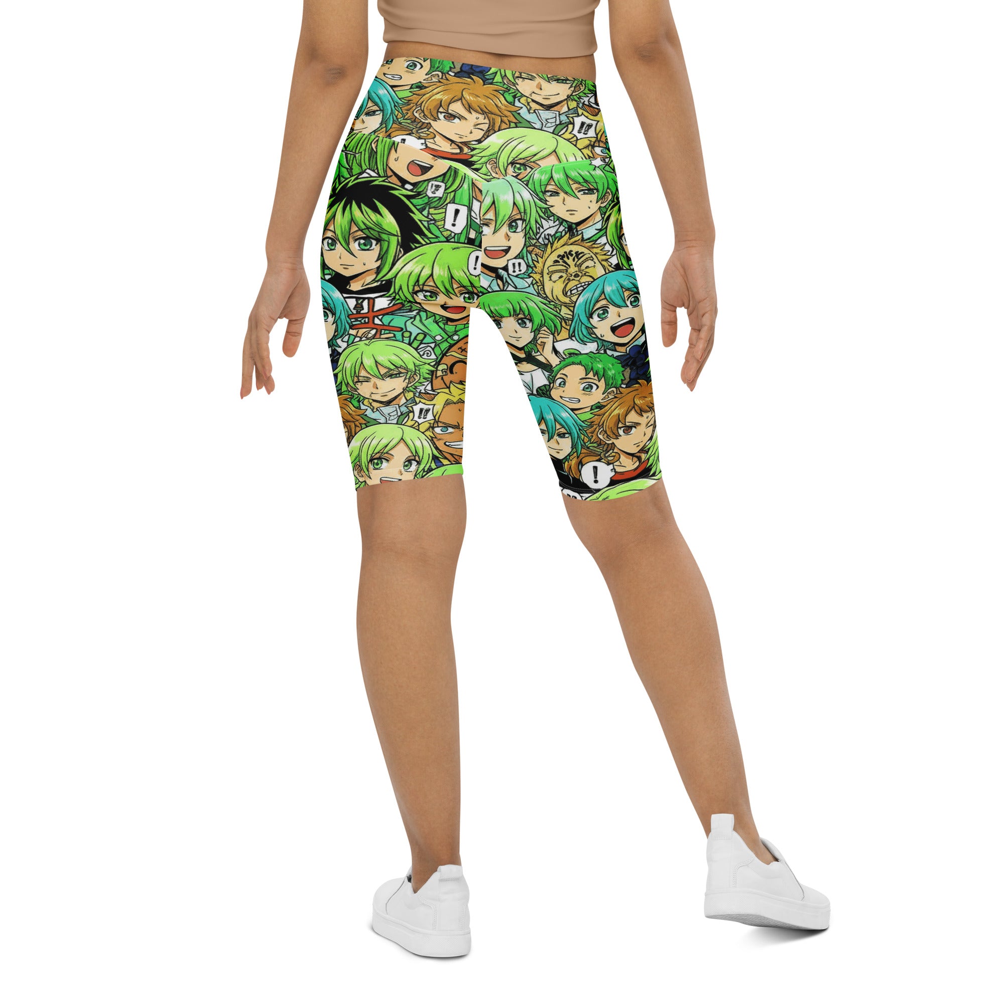 Forest Spirit Anime Collage Bike Shorts | GearBunch
