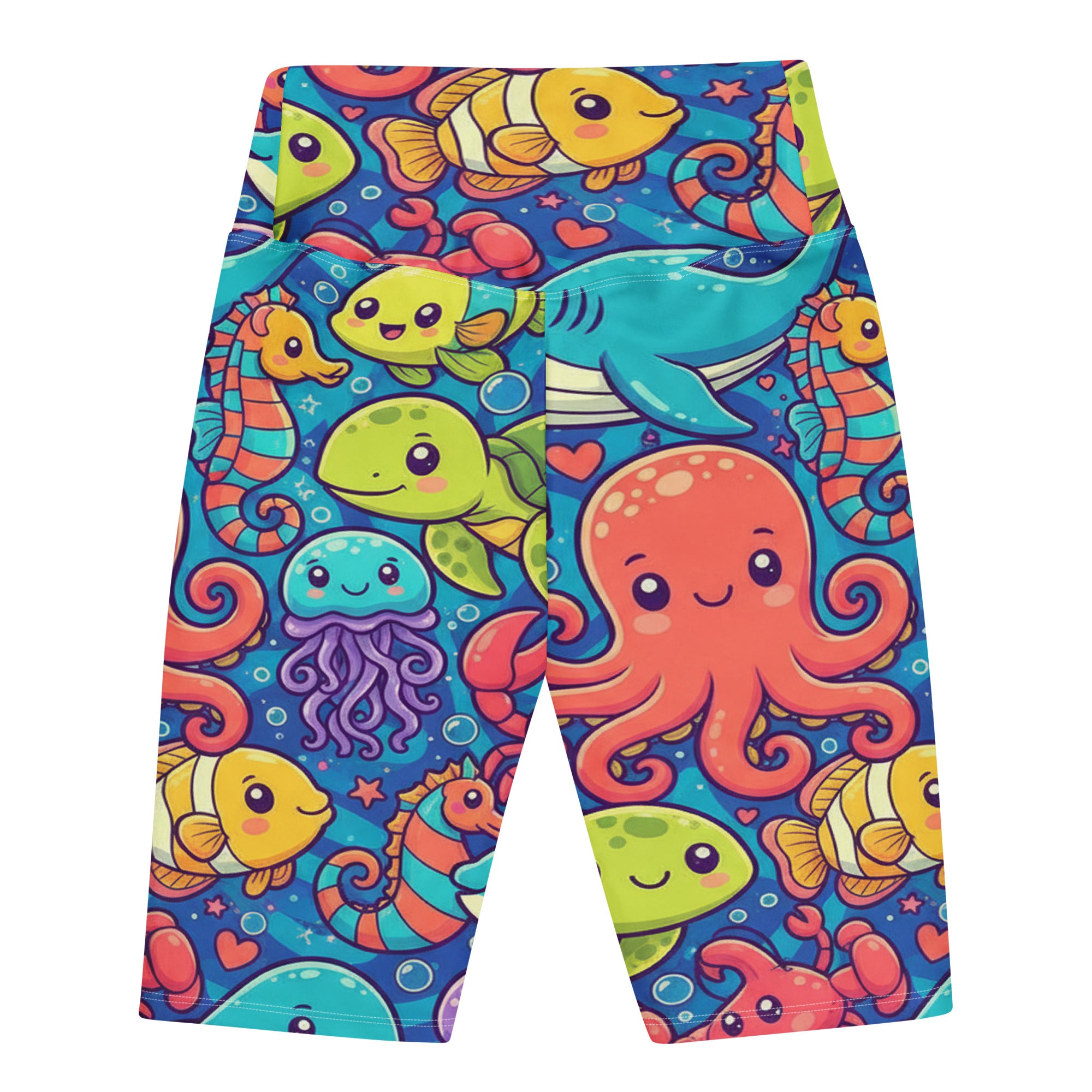 Vibrant Under the Sea Bike Shorts | GearBunch