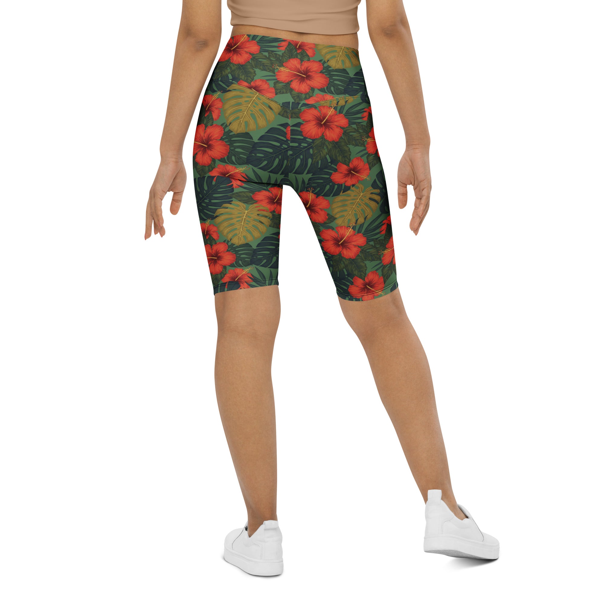 Tropical Leaves Bike Shorts | GearBunch