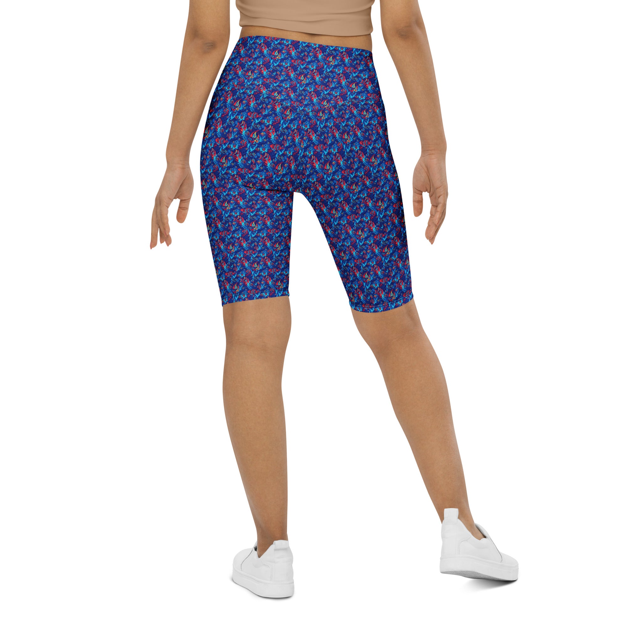 Colorful Tropical Fishes Bike Shorts | GearBunch