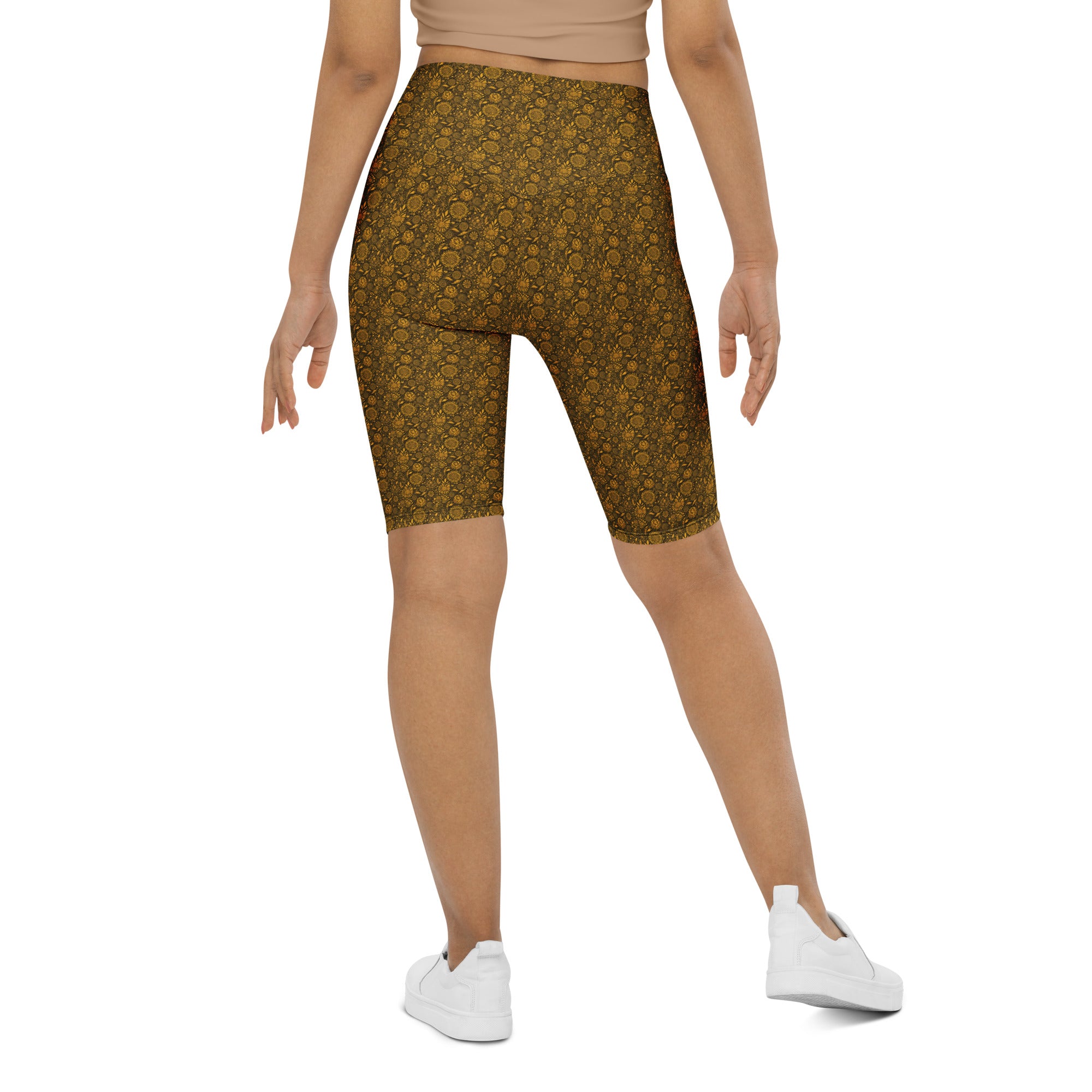 Gustav Klimt Floral Bike Shorts | GearBunch