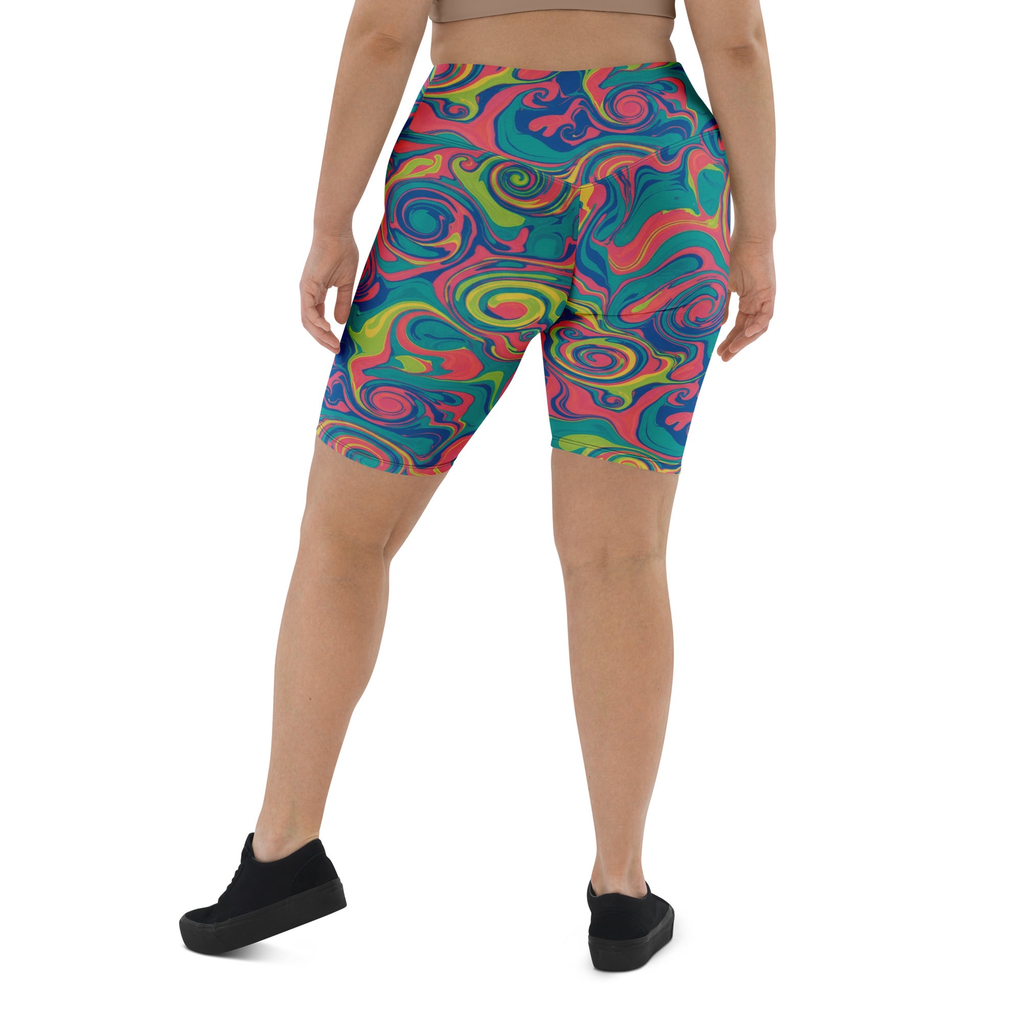 Liquid Marble Tropical Paradise Bike Shorts | GearBunch