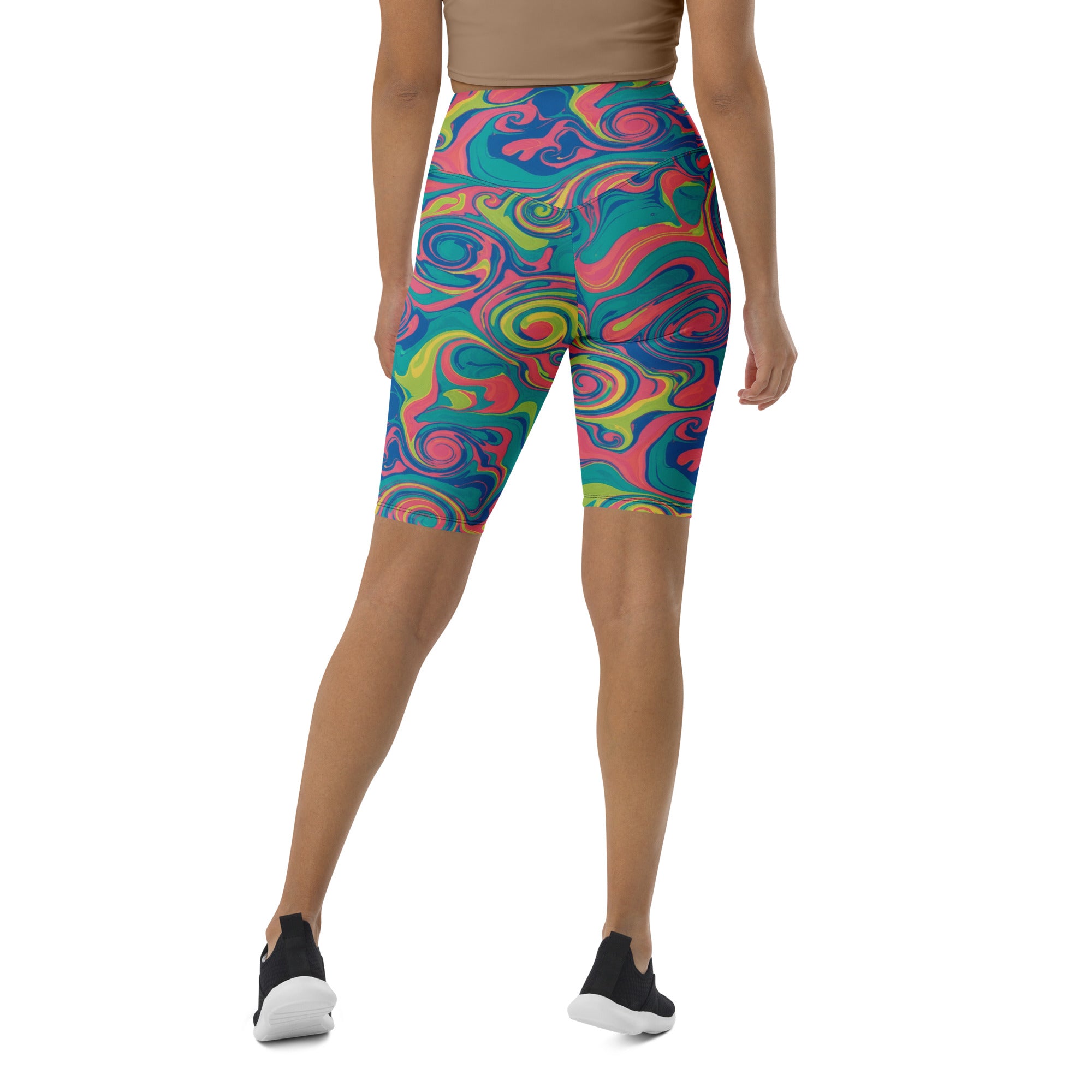 Liquid Marble Tropical Paradise Bike Shorts | GearBunch