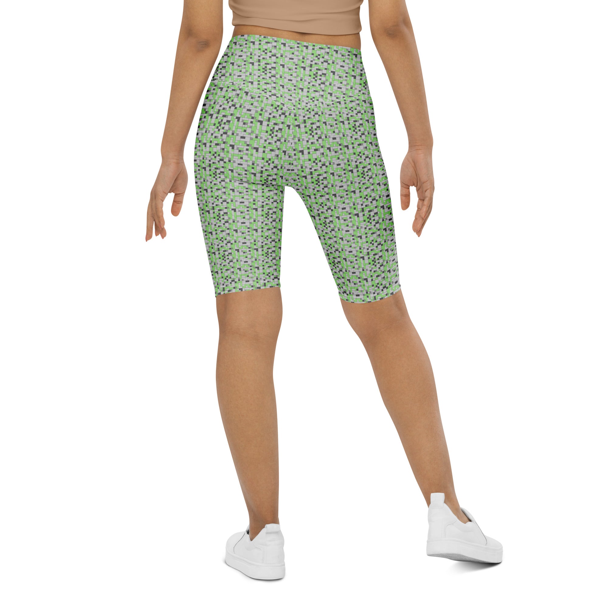 Small Blocks Geometric Bike Shorts | GearBunch