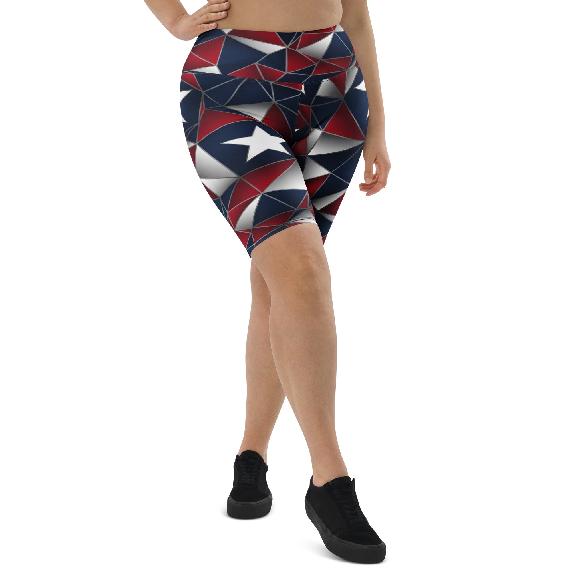 Geometric Flag Prism Bike Shorts | GearBunch