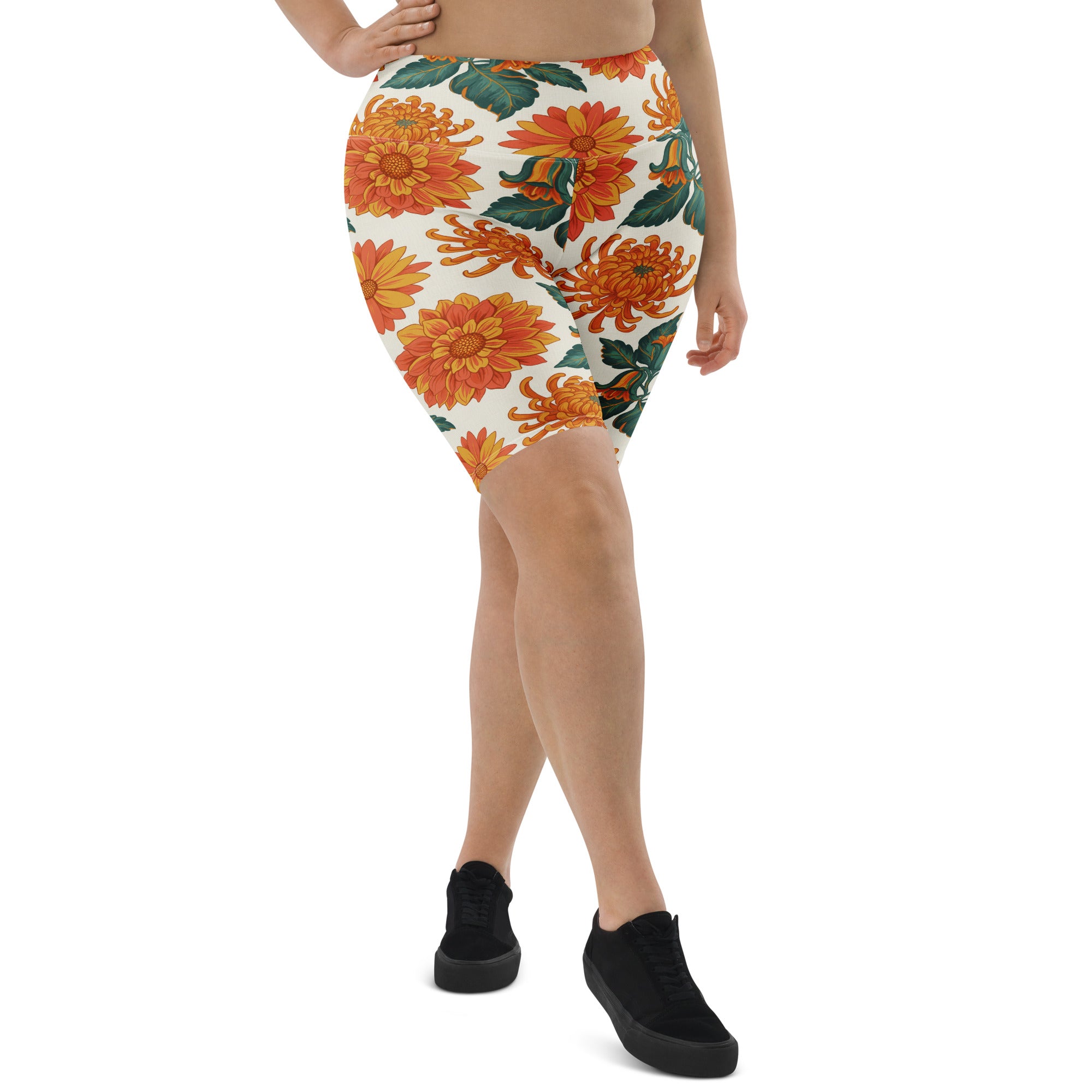 Retro Floral Seventies Bike Shorts | GearBunch