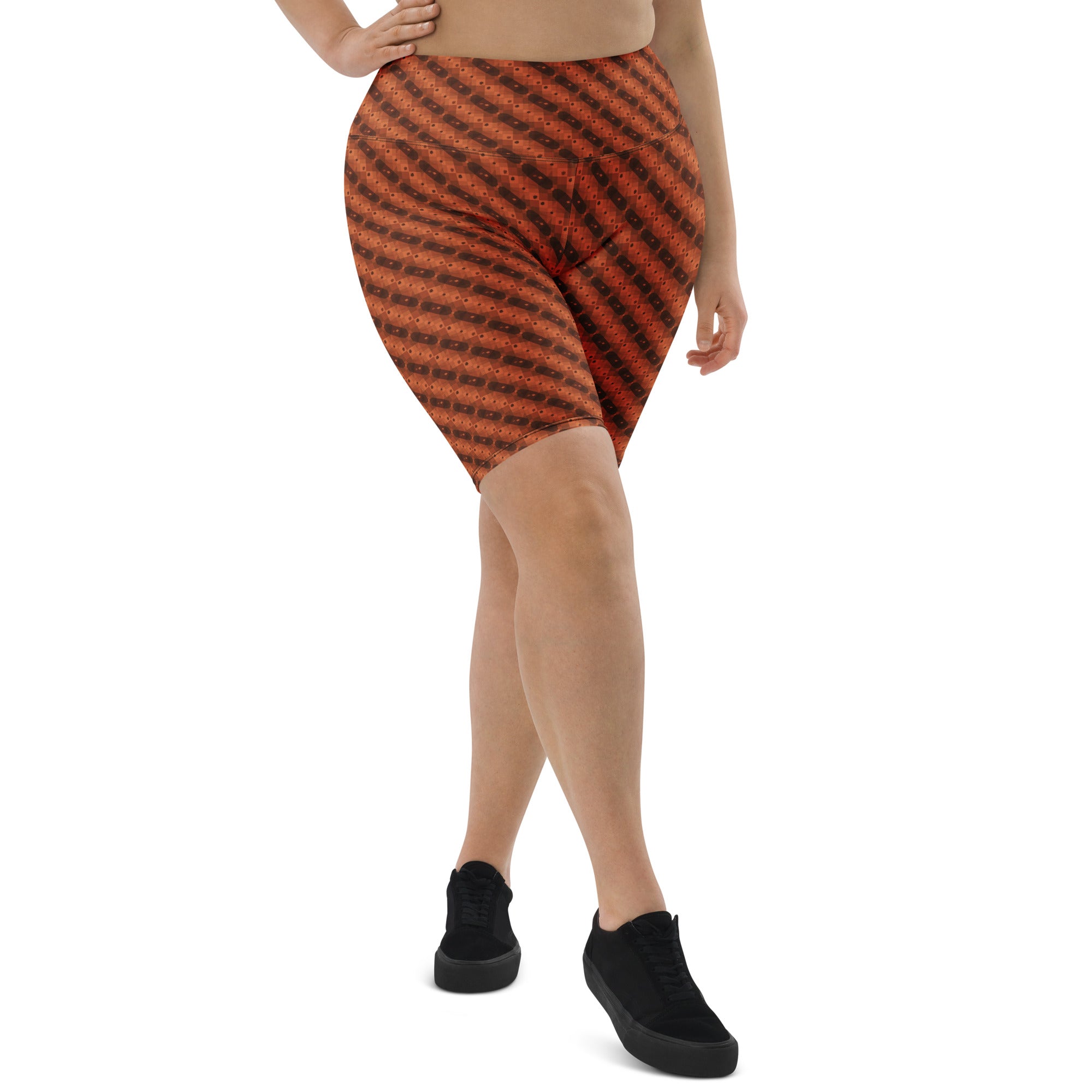 Autumn Gingham Check Bike Shorts | GearBunch