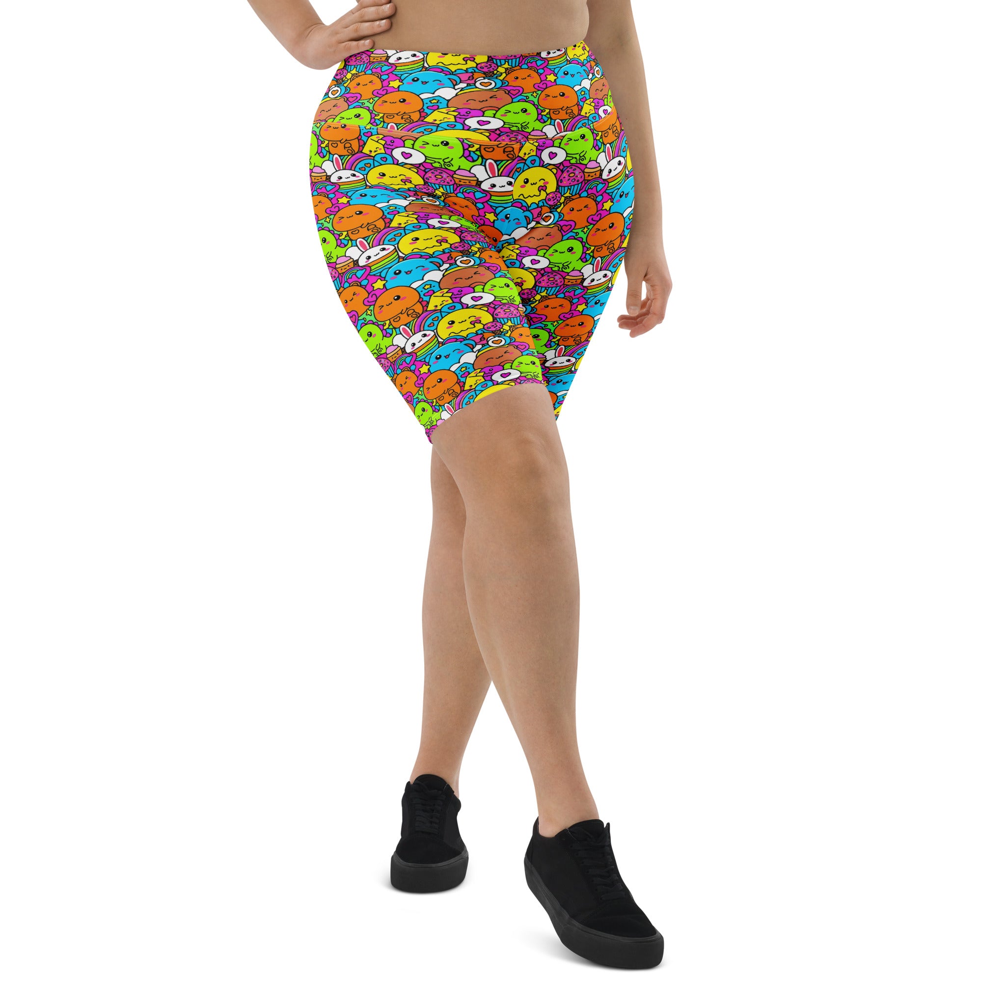Kawaii Dinosaur Stomp Bike Shorts | GearBunch
