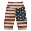 Women's vintage flag bike shorts front view