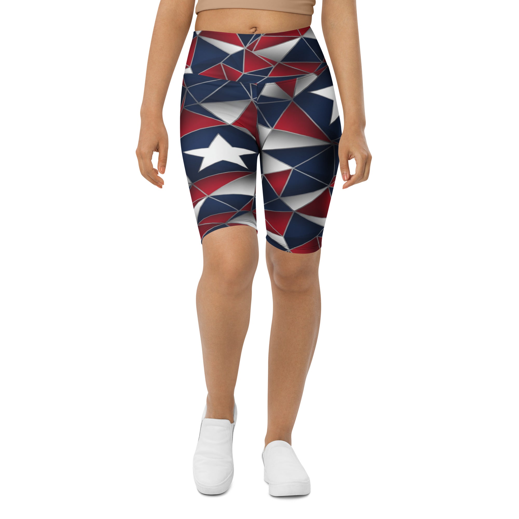 Geometric Flag Prism Bike Shorts | GearBunch