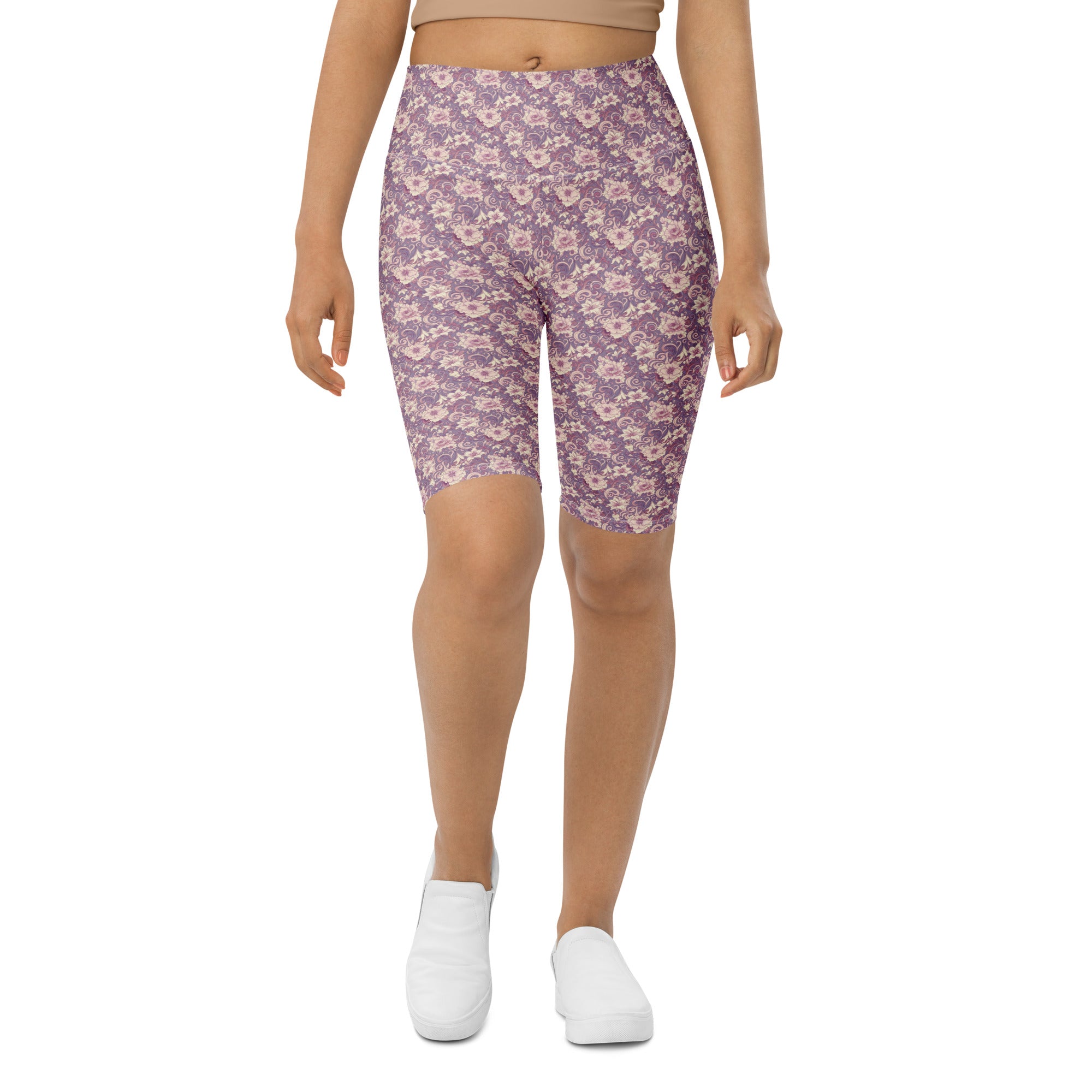 Women's vintage fashion cover bike shorts front view
