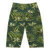 Women's tropical palm grove printed bike shorts front view