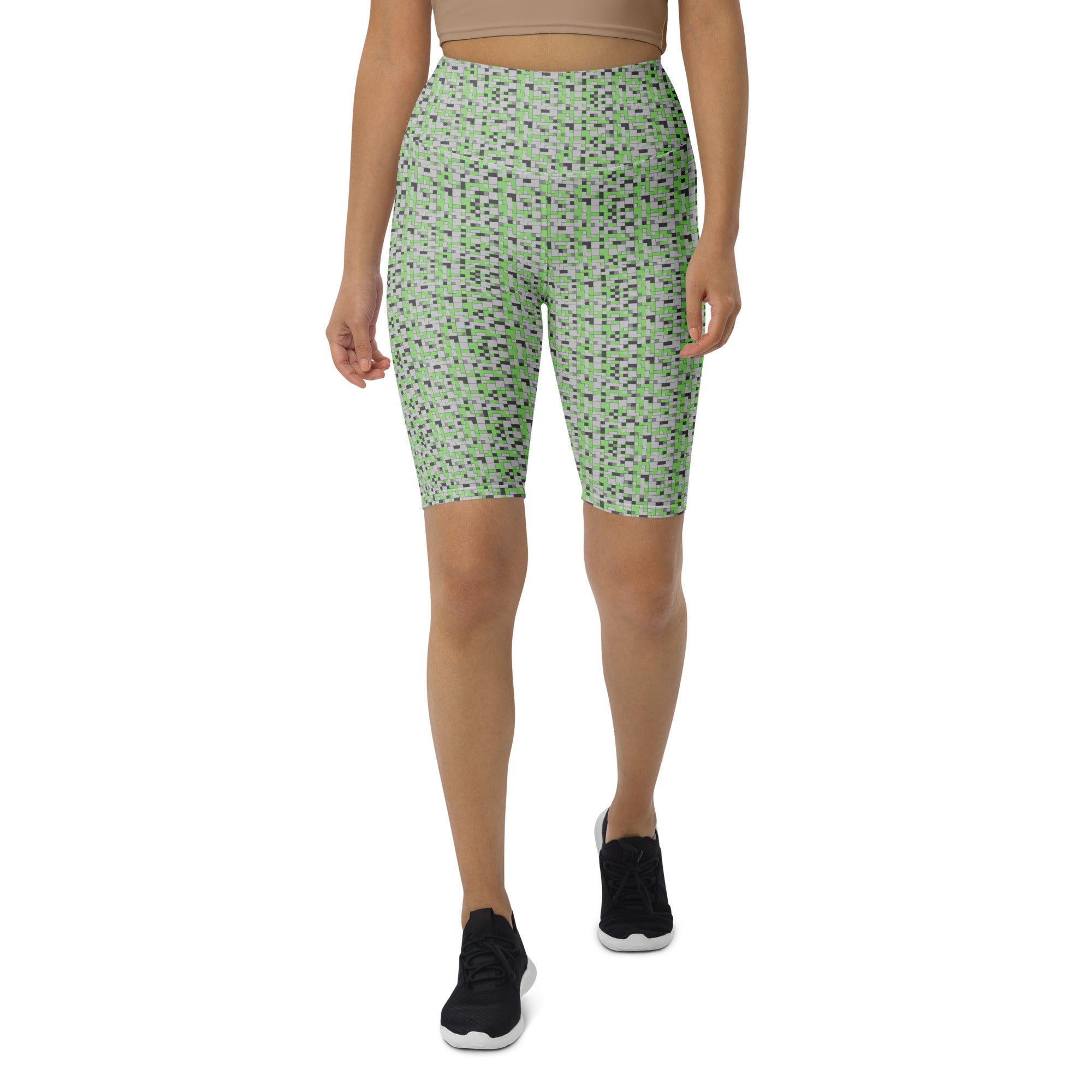 Small Blocks Geometric Bike Shorts | GearBunch