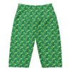 Women's white minimalist plant illustration bike shorts front view