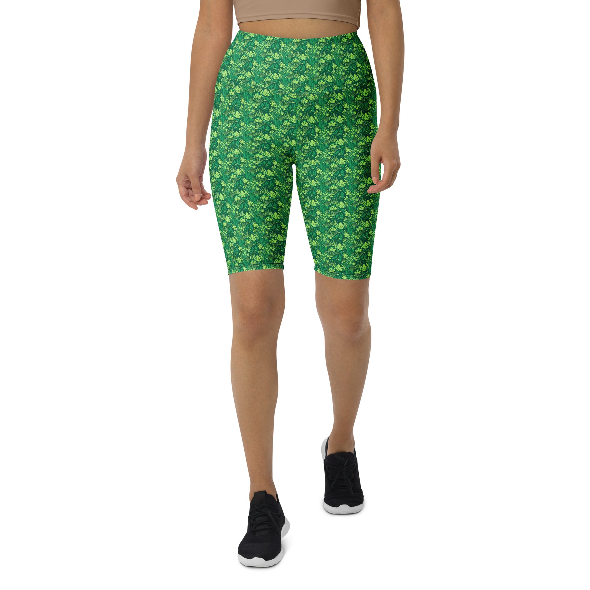 Minimalist Plant Illustration Bike Shorts | GearBunch