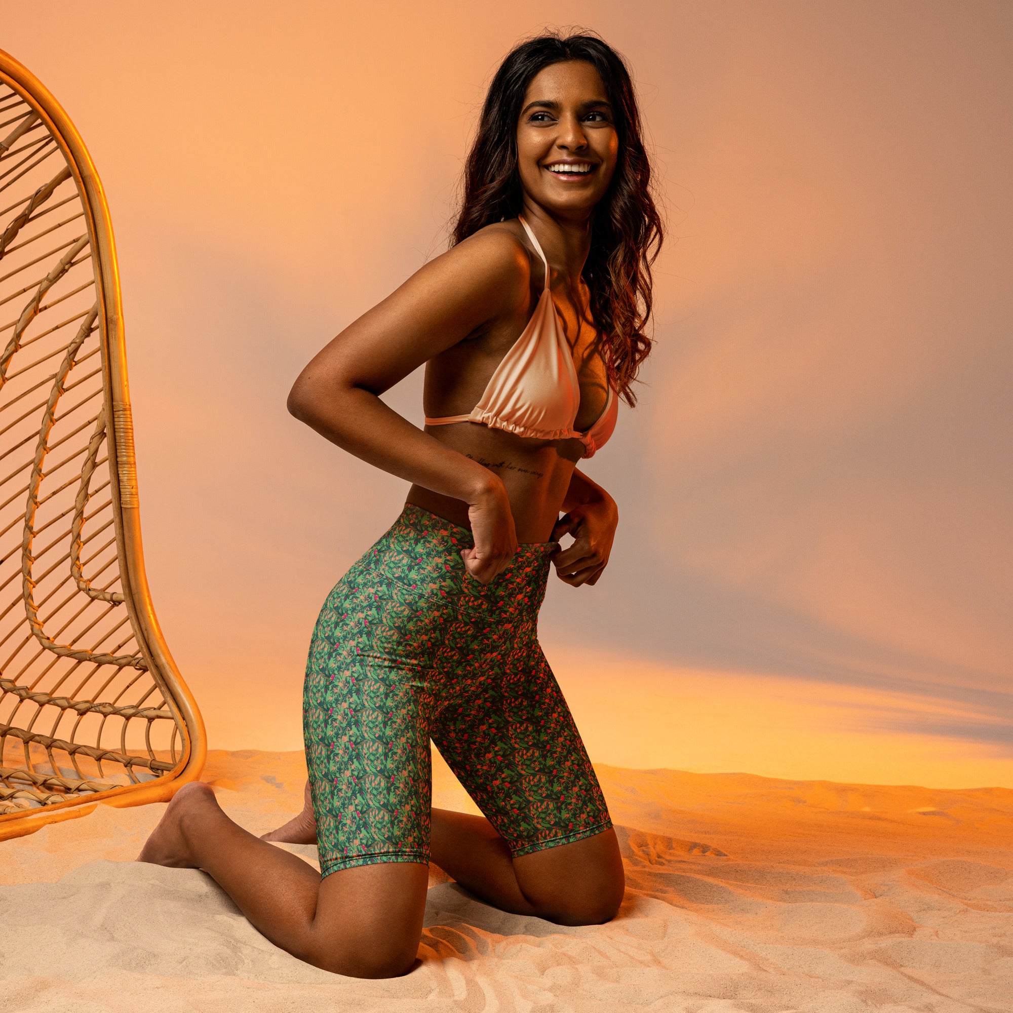 Ruby-throated Hummingbird Bike Shorts | GearBunch
