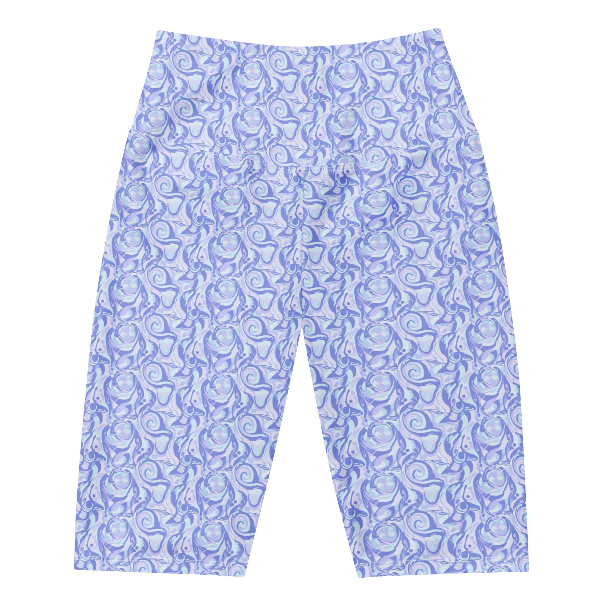 Women's white audrey hepburn quote bike shorts front view
