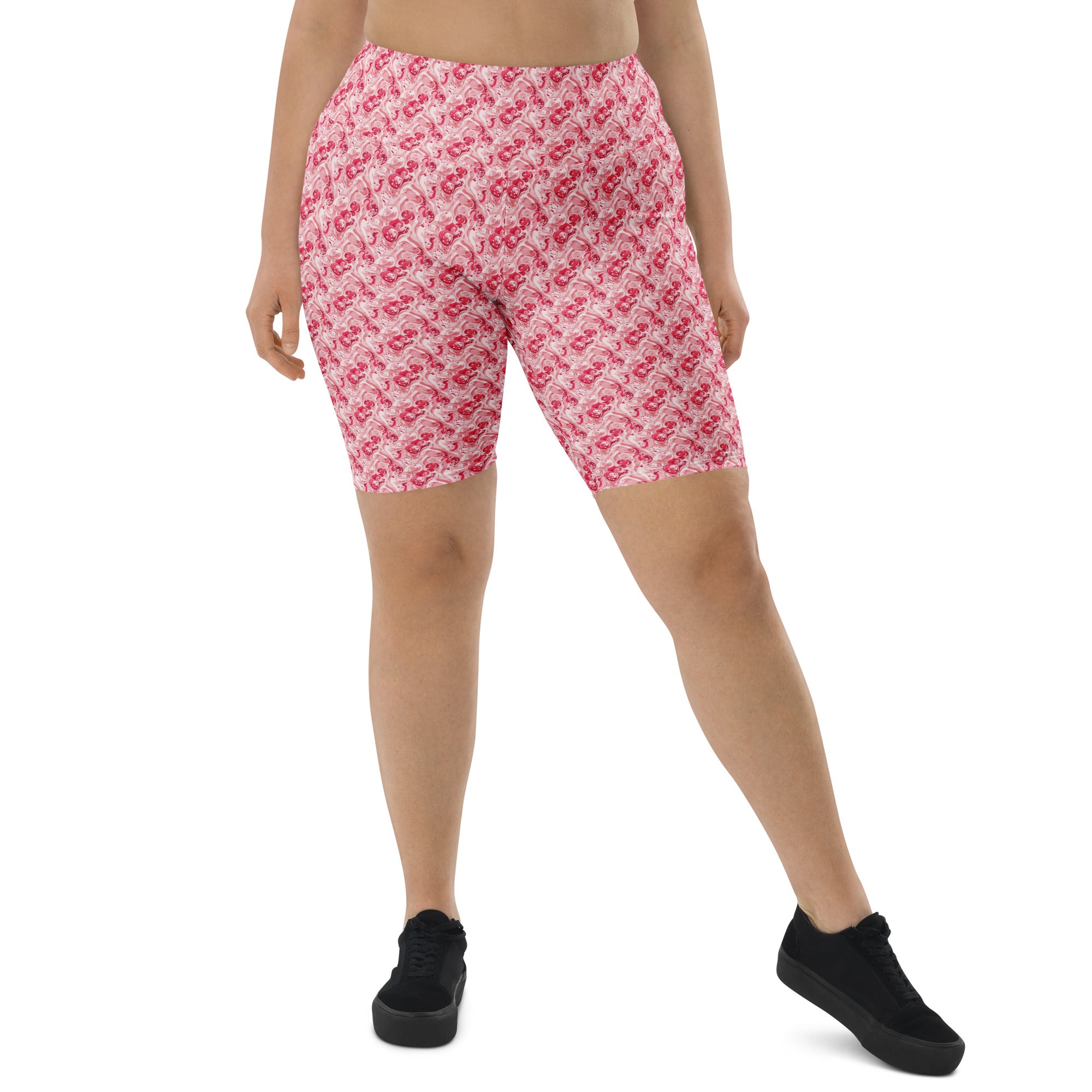 Cherry Strawberry Cream Bike Shorts | GearBunch