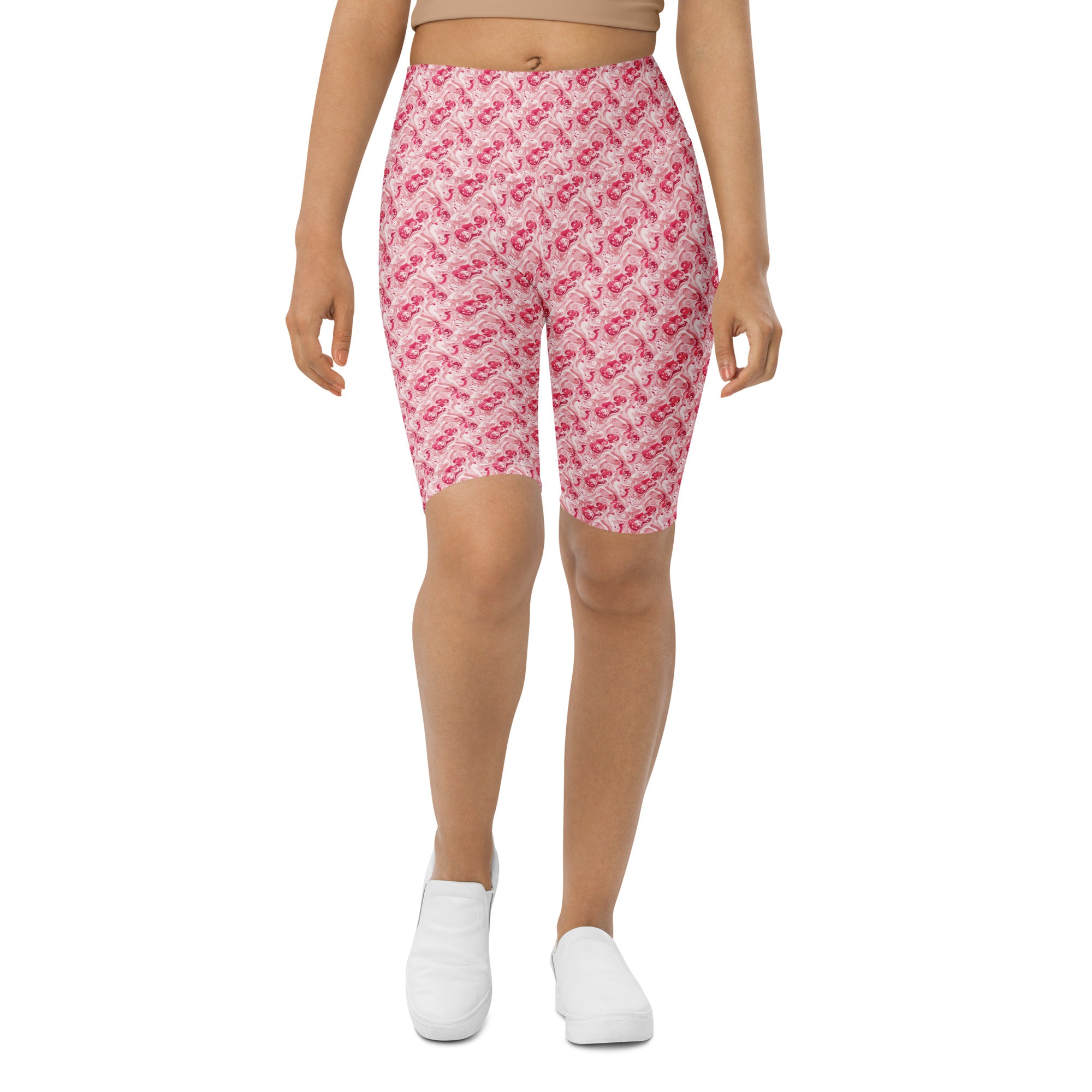 Cherry Strawberry Cream Bike Shorts | GearBunch