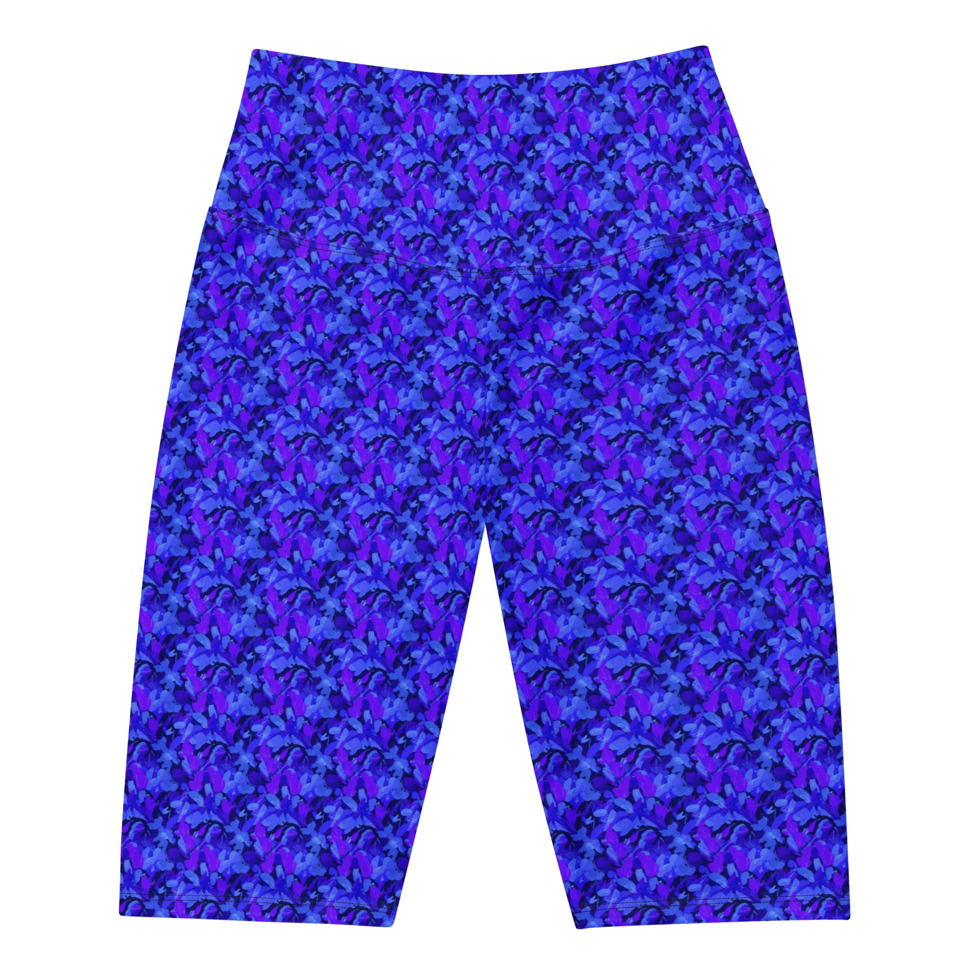 Women's abstract bike shorts front view