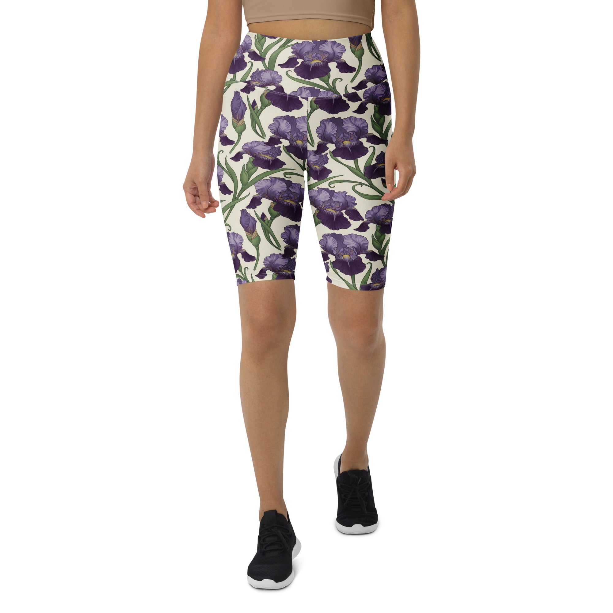 Art Nouveau Iris Bike Shorts | GearBunch