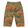 Women's boho lotus and mandalas bike shorts front view