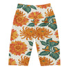 Women's retro floral seventies bike shorts front view