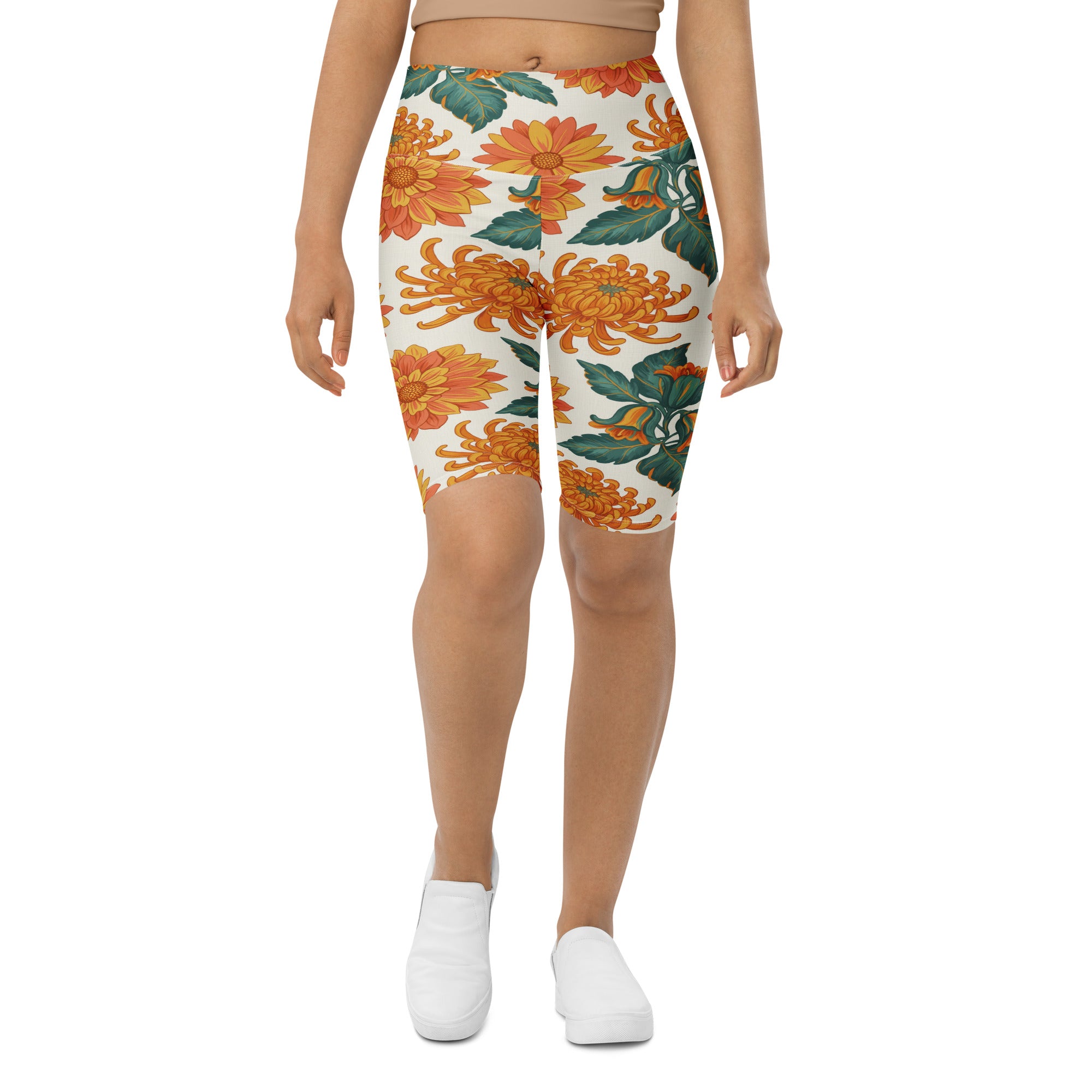 Retro Floral Seventies Bike Shorts | GearBunch