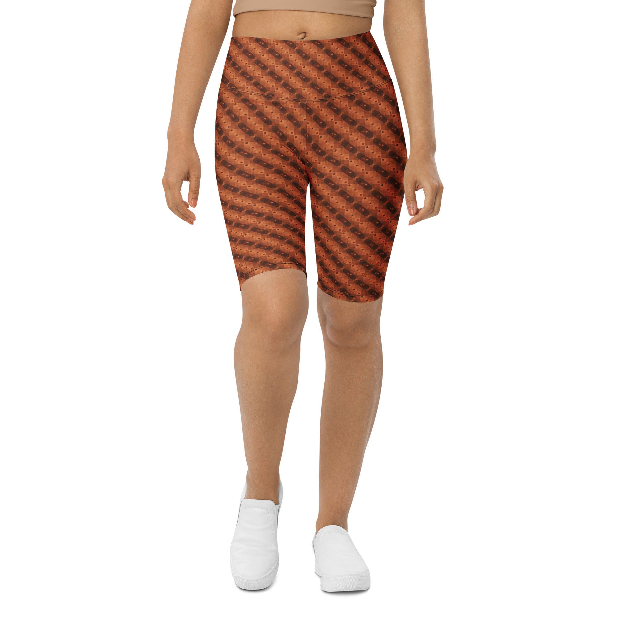 Autumn Gingham Check Bike Shorts | GearBunch