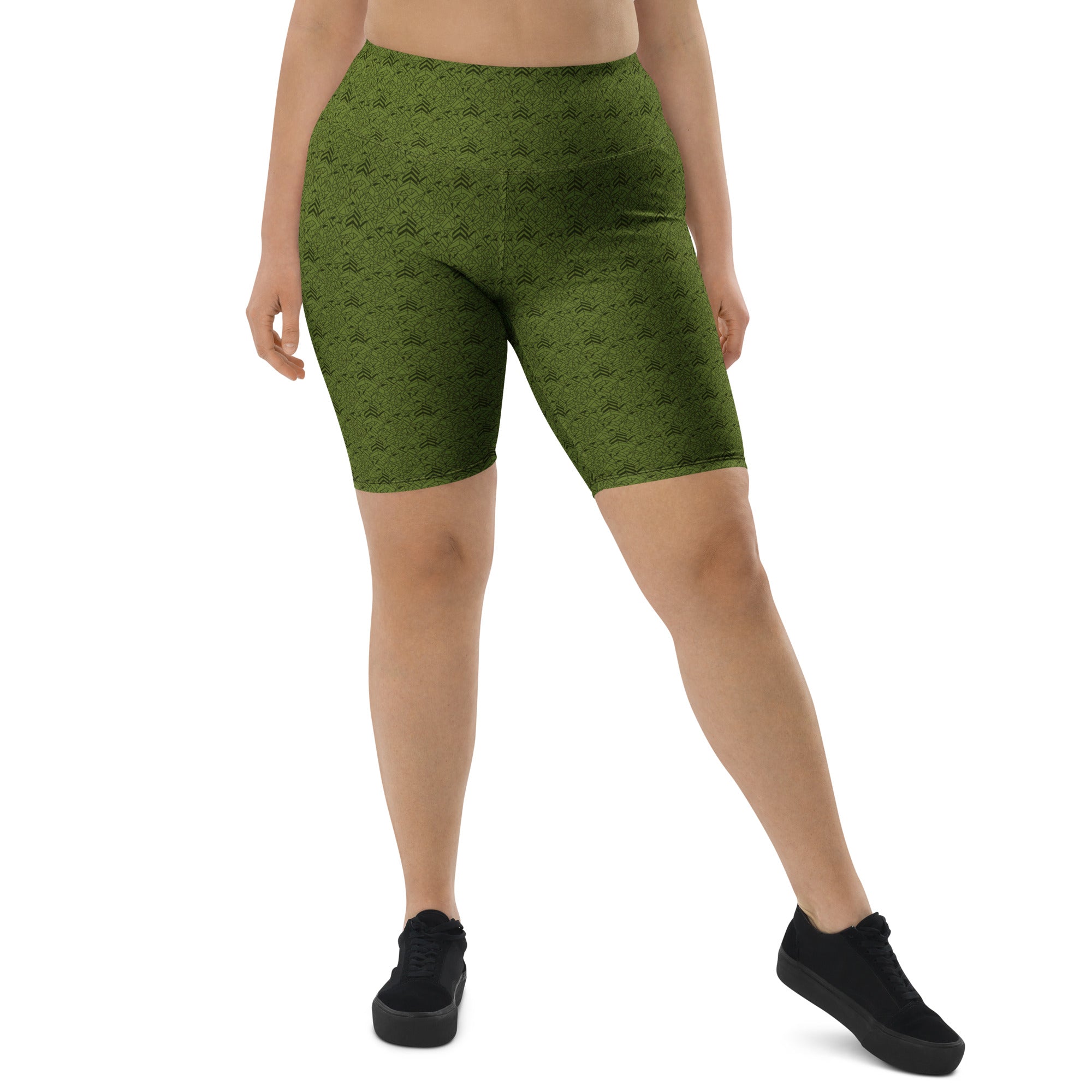 Velvet Olive Green Bike Shorts | GearBunch