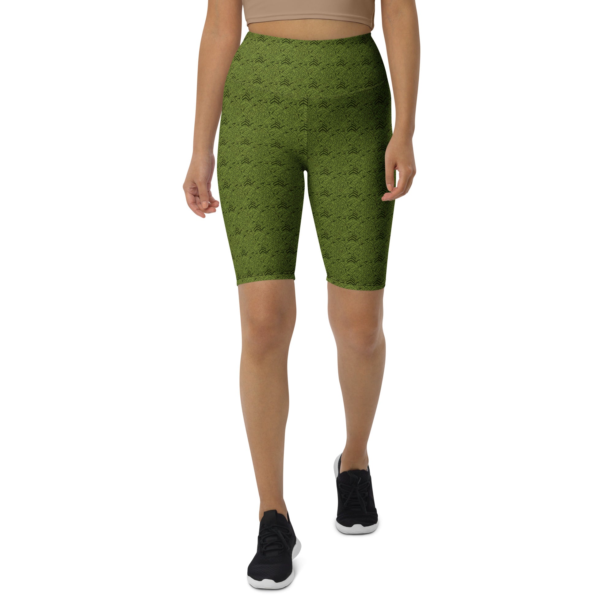 Velvet Olive Green Bike Shorts | GearBunch
