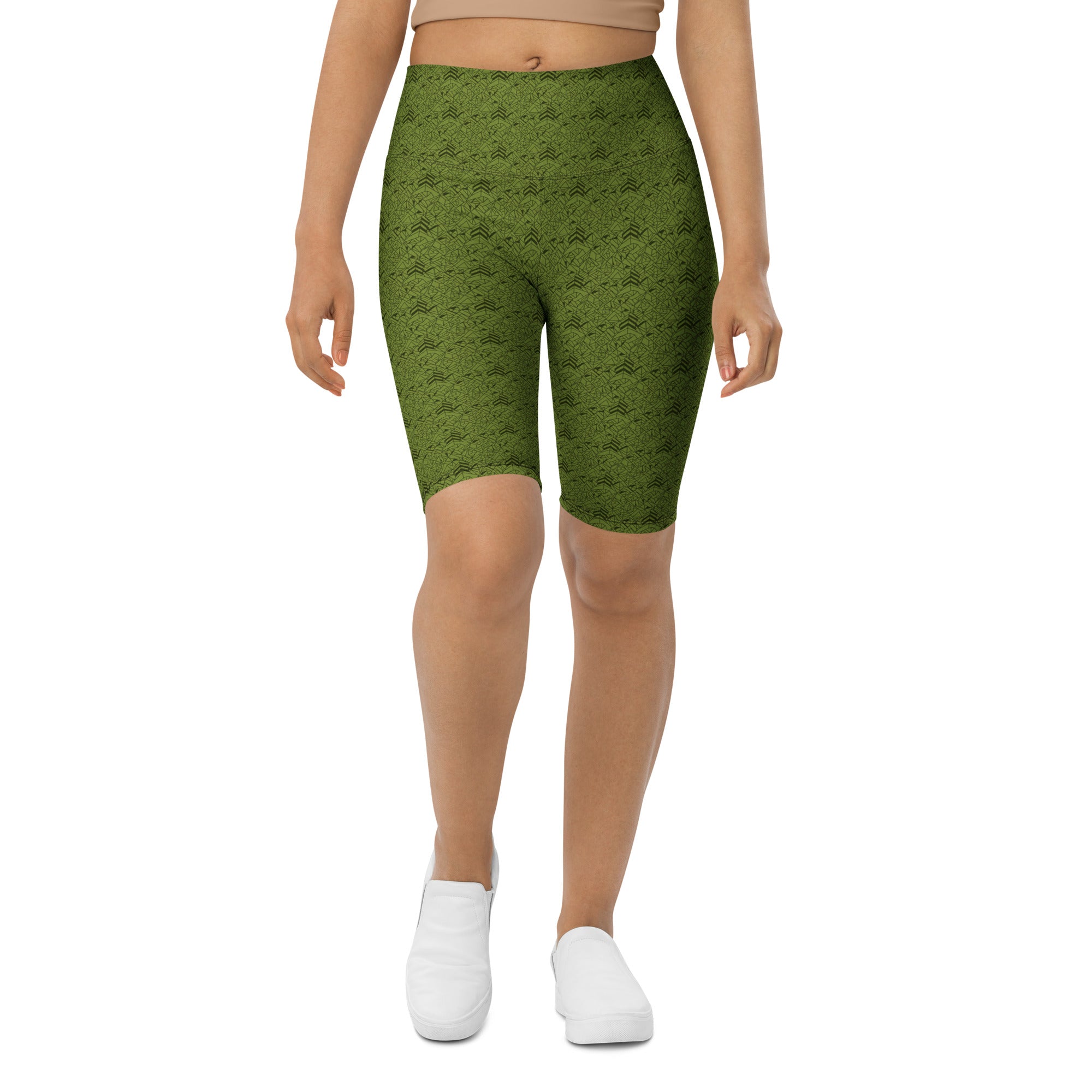 Velvet Olive Green Bike Shorts | GearBunch