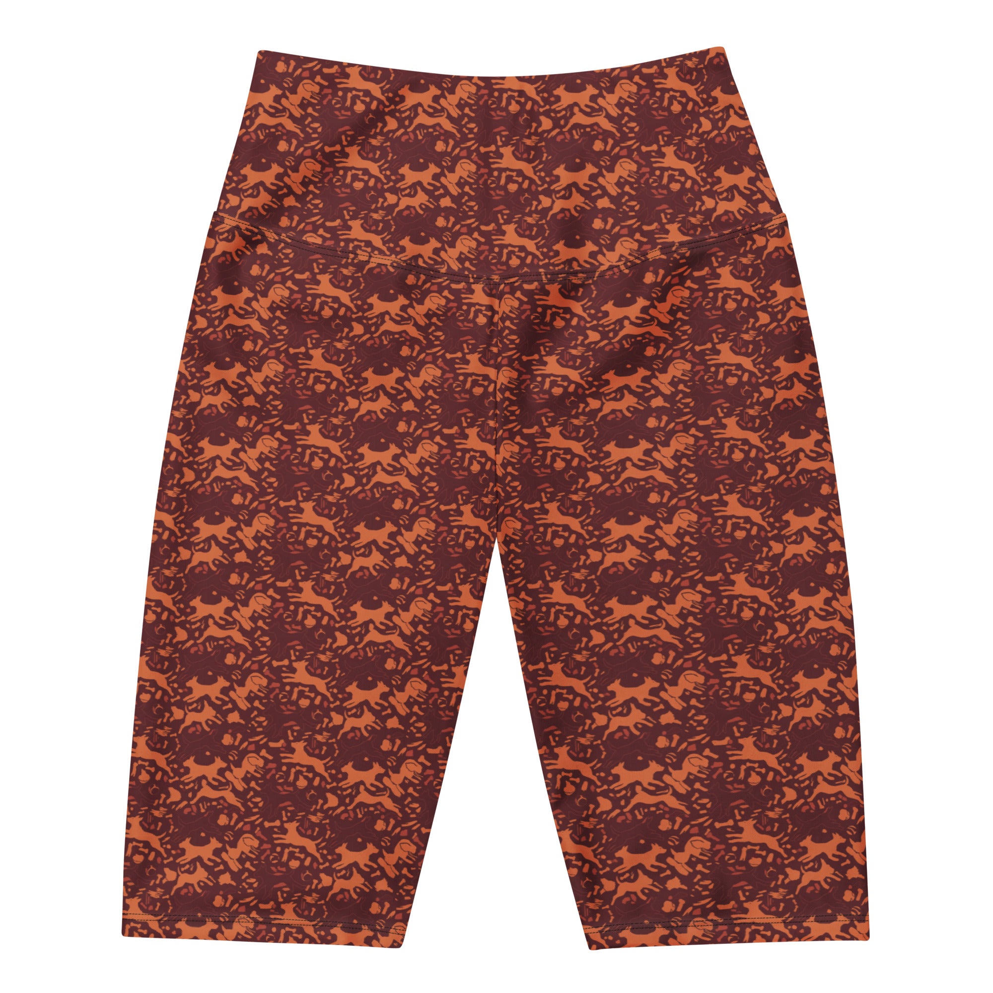 Women's minimal fetch art printed bike shorts front view