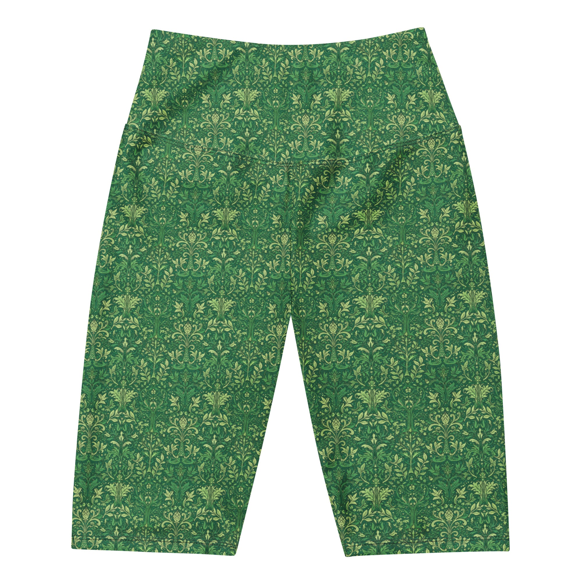 Women's William Morris Tree bike shorts front view