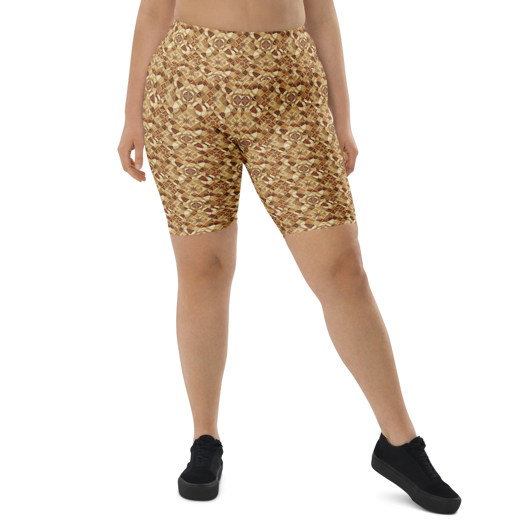 Jerusalem Stone Mosaic Bike Shorts | GearBunch
