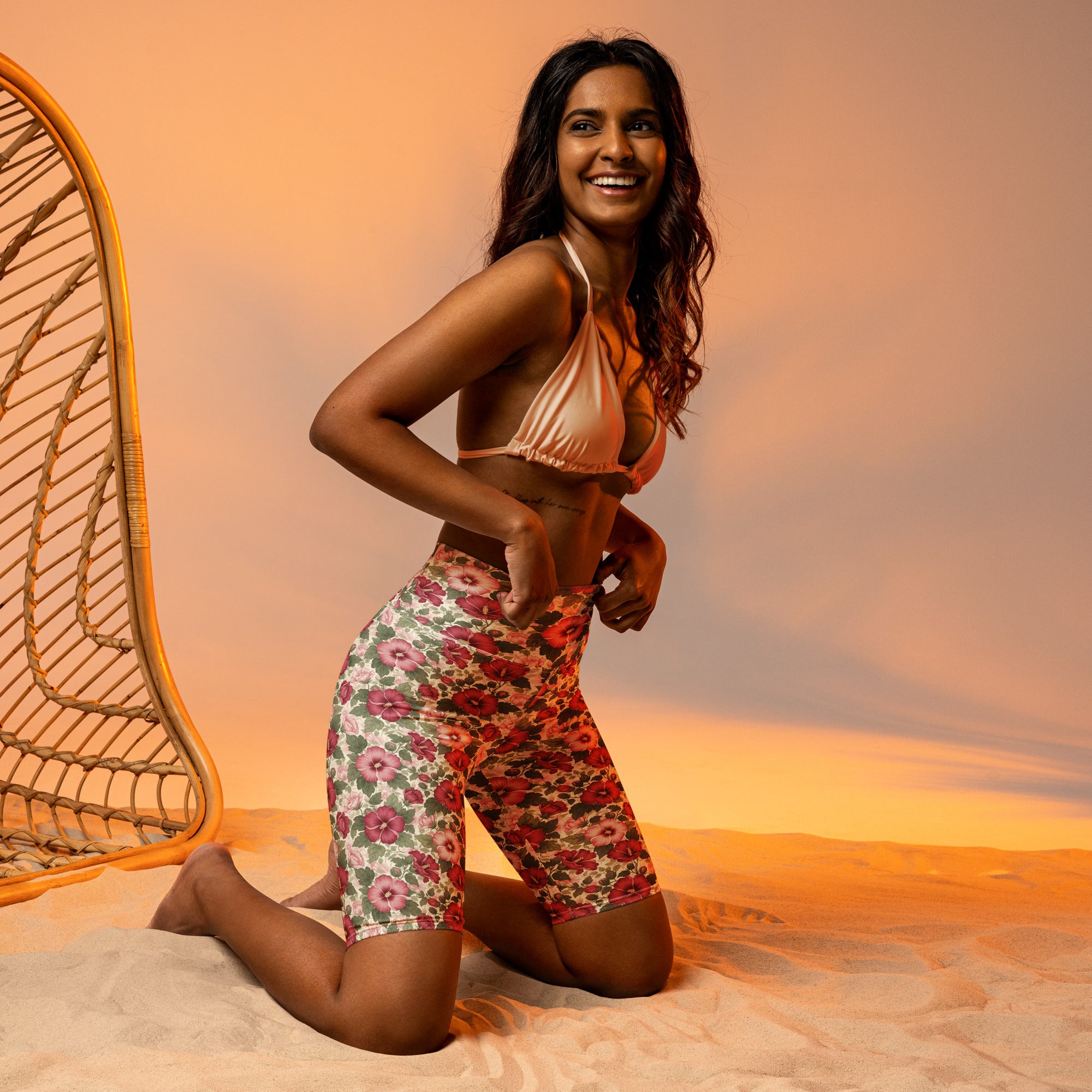 Rose of Sharon Bike Shorts | GearBunch