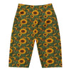 Women's sunflower cross printed bike shorts front view