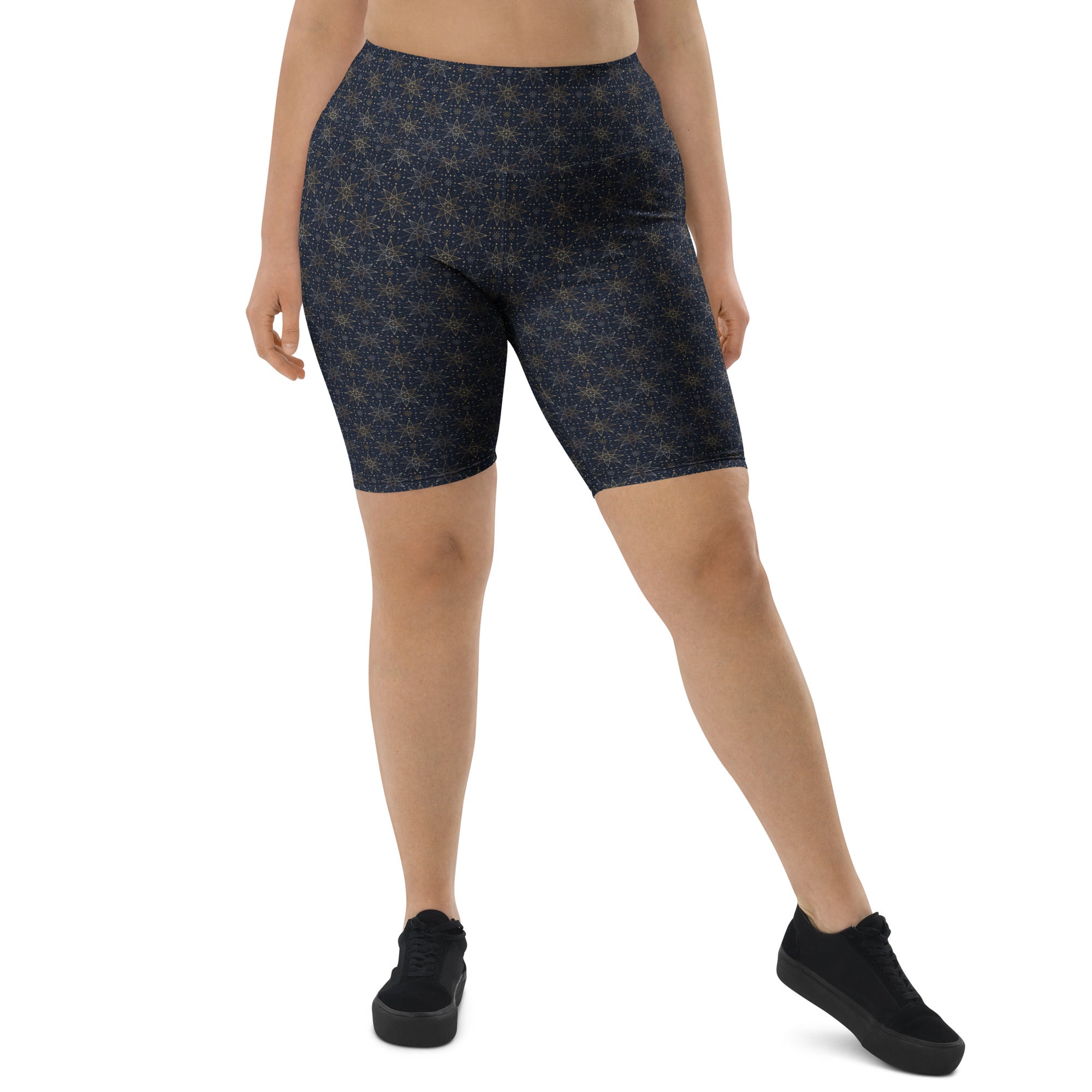 Star of Bethlehem Geometric Bike Shorts | GearBunch