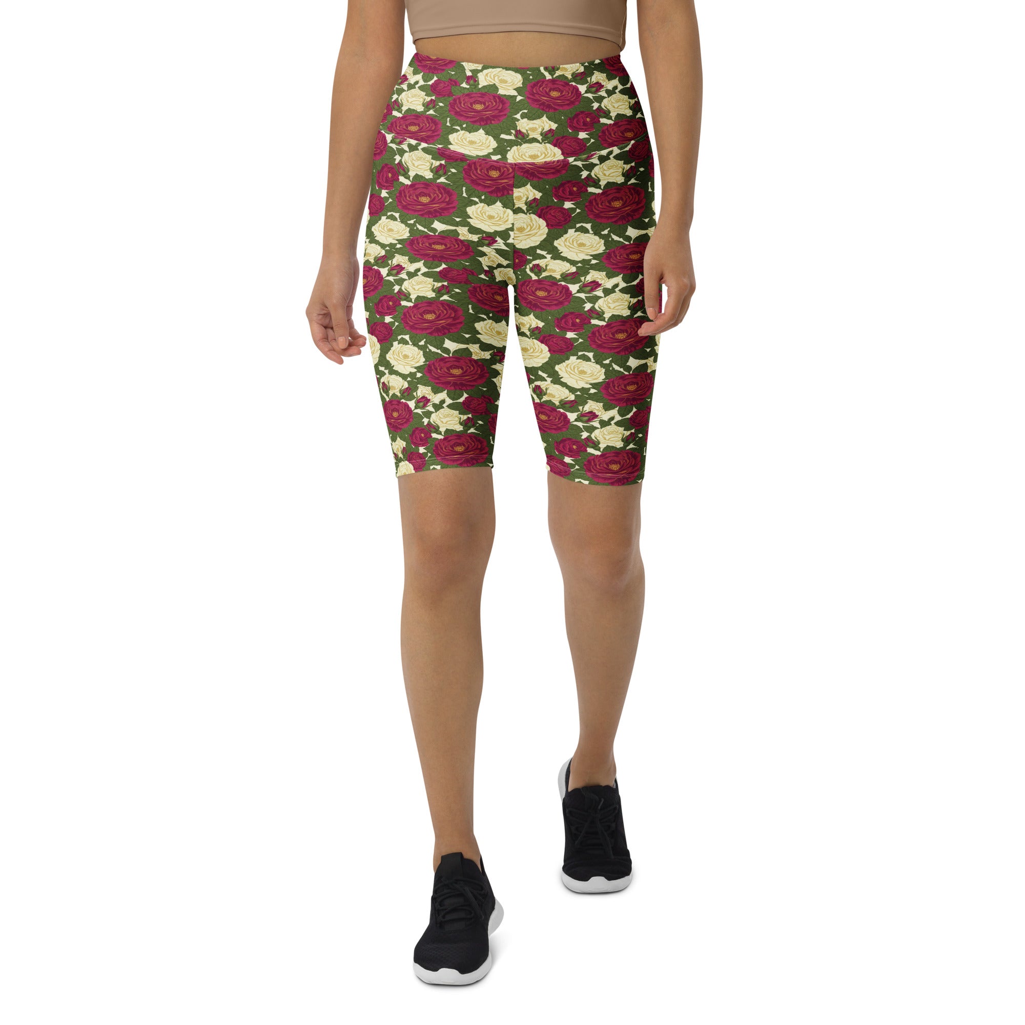 Taurus Rose Botanical Bike Shorts | GearBunch