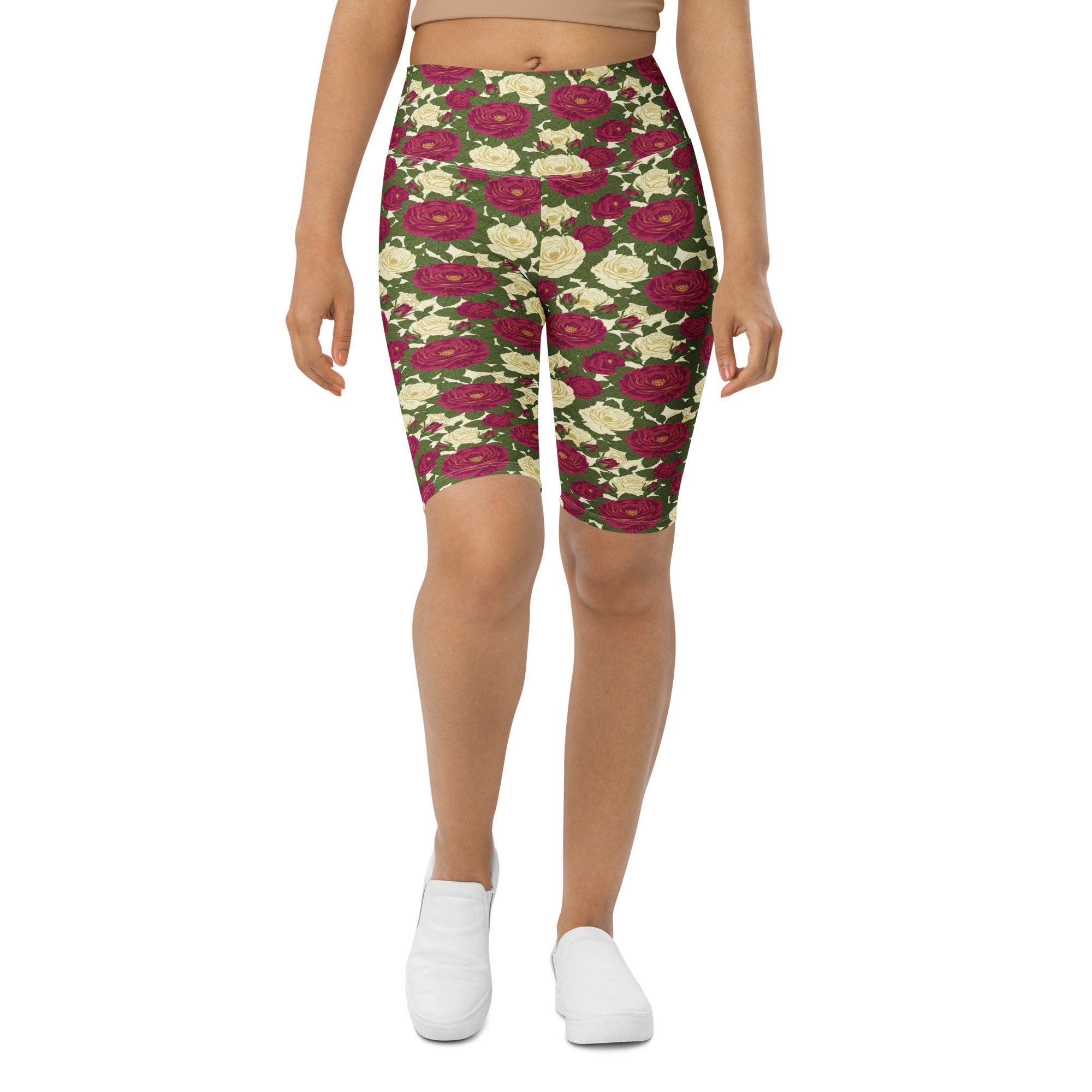 Taurus Rose Botanical Bike Shorts | GearBunch