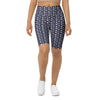 Women's moon phases printed bike shorts front view