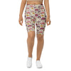 Women's floral libra balance printed bike shorts front view
