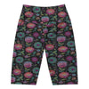 Women's holographic paillette printed bike shorts front view