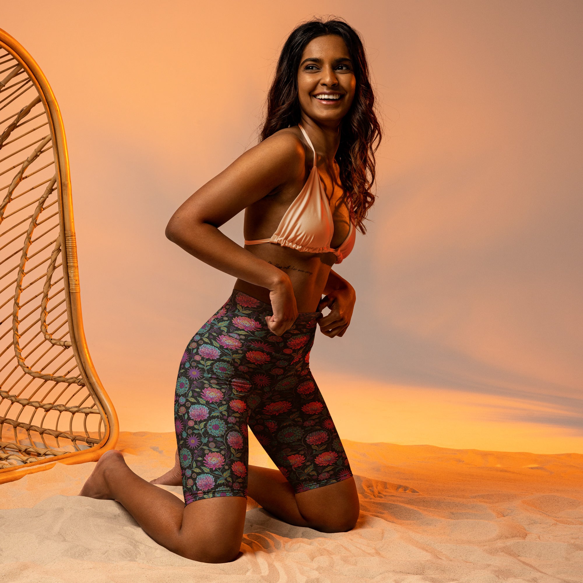 Holographic Paillette Maximalist Bike Shorts | GearBunch