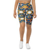Women's zellige ocean sunset printed bike shorts front view