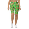 Women's zellige jade copper bike shorts front view