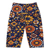 Women's zellige indigo saffron bike shorts front view