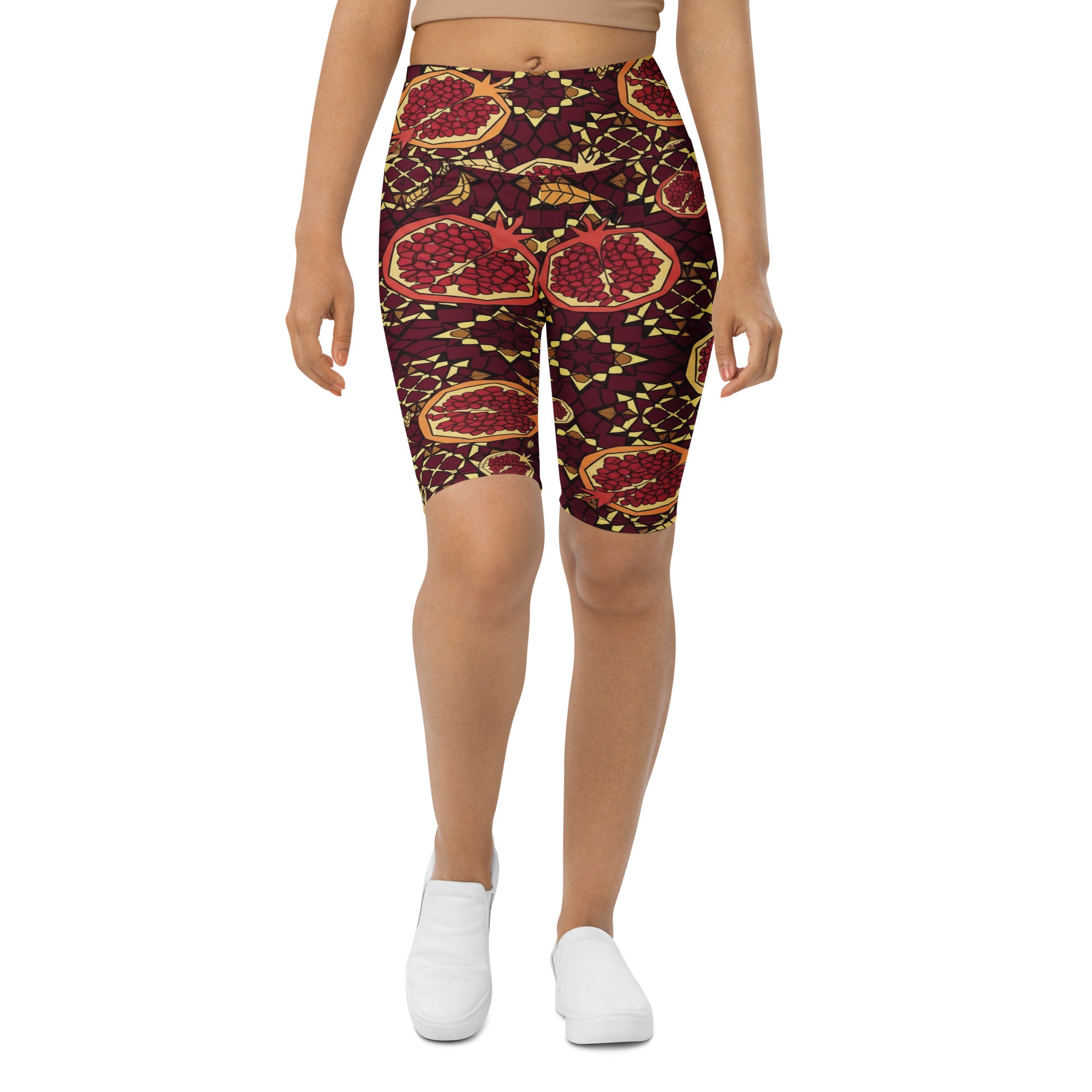 Zellige Pomegranate Bike Shorts | GearBunch